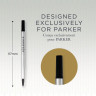 Стержень роллер PARKER QUINK RB Z01 M 0.7 мм черные чернила, без упаковки CW1950278